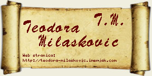 Teodora Milašković vizit kartica